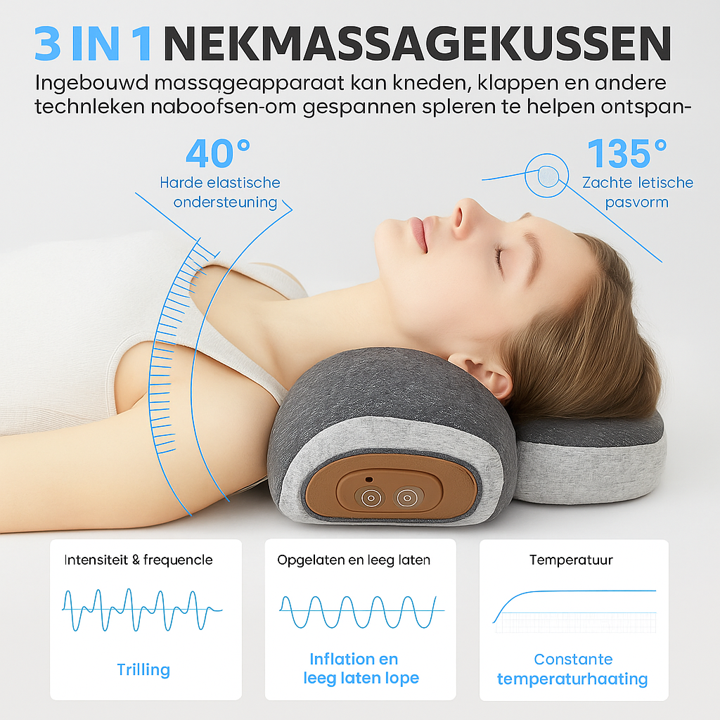 Neckflow 2.0 |  3-in-1  Nekmassagekussen