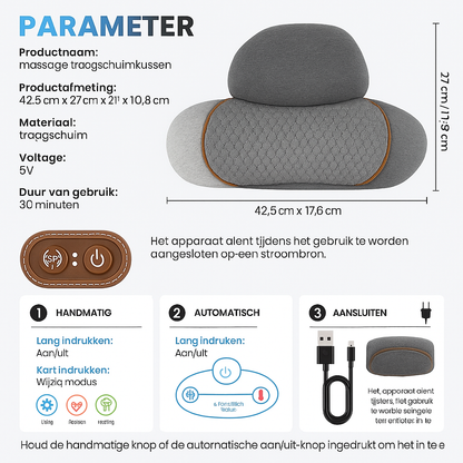 Neckflow 2.0 |  3-in-1  Nekmassagekussen